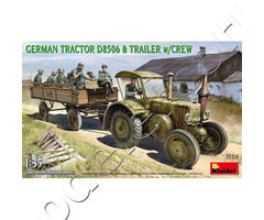 GERMAN TRACTOR D8506 & TRAILER w/CREW